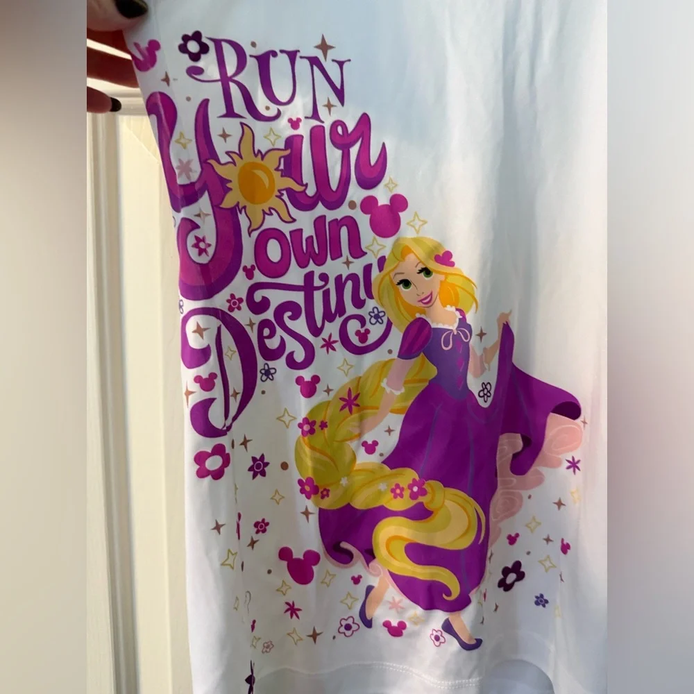 RunDisney Princess Half Marathon Rapunzel Run Your Own Destiny Tech shirt. XXL